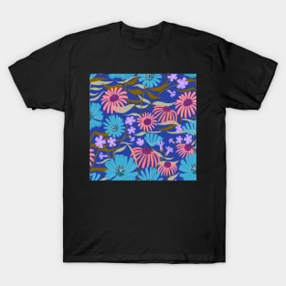 Blue Summer flowers T-Shirt